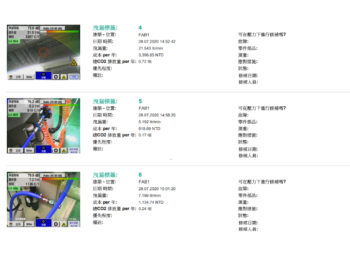 CS 分析軟體 - ISO 50001洩漏報告